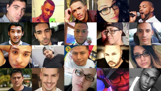 Faces of some of the 49 victims who died in the Pulse nightclub massacre in Orlando last June. (Orlando Sentinel)